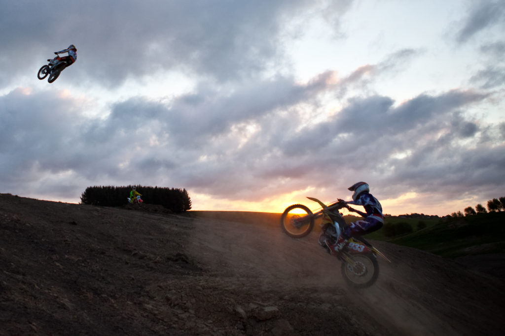 Levi Sherwood launching into the sunset - Swatch Home Story