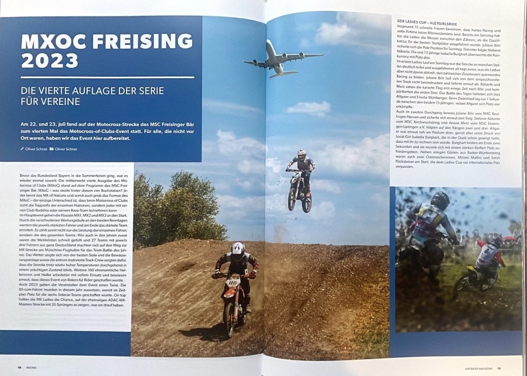 Dirtbiker Mag September 2023 Page 1-2 - MXOC Story