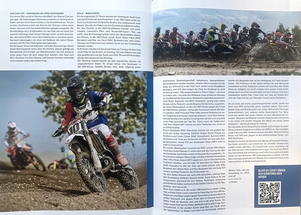 Dirtbiker Mag September 2023 Page 3-4 - MXOC Story
